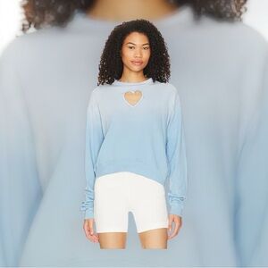 Michael Lauren Women’s Exon Ice Blue Ombre Crop Pullover